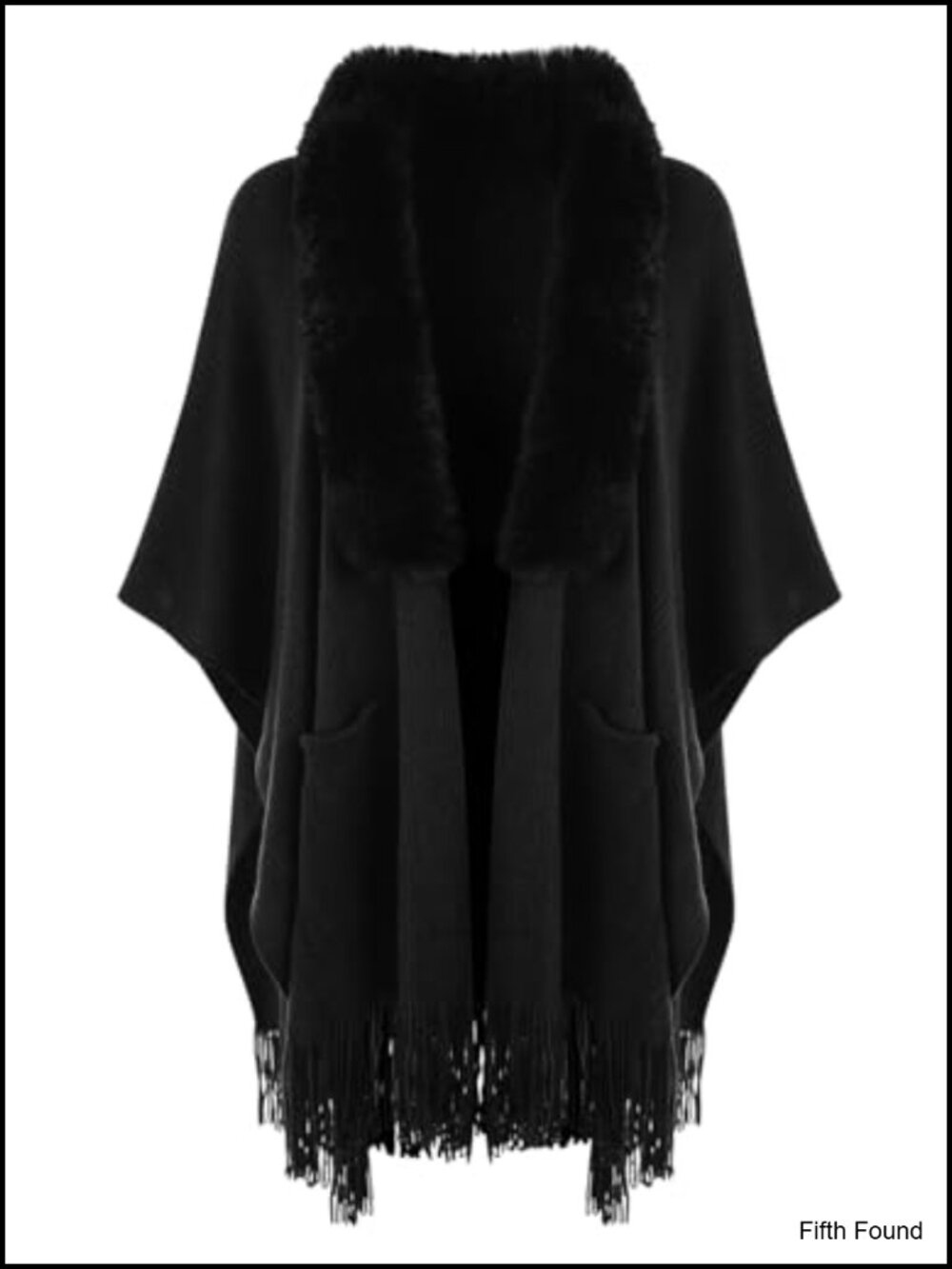Shawl Wrap for Women with Pockets Open Front Poncho Cape One Size